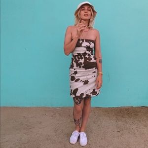 Miaou cow print lotte dress size small